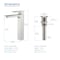 Kibi Blaze-T Single Handle Bathroom Vessel Sink Faucet with Pop Up Drain C-KBF1018BN-KPW101BN - alternate 8